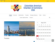 Tablet Screenshot of colombiachamber.com